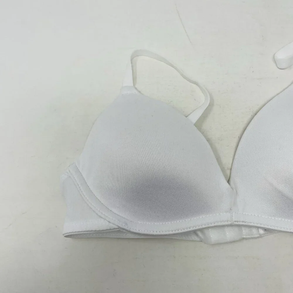 Maidenform Youth Girls Size 32A Contour Microfiber Underwire‎ Bra in White 2490